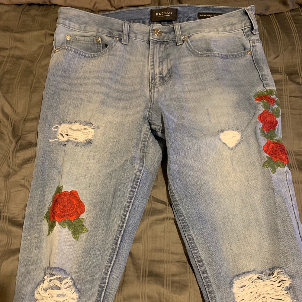 Mens Jeans Pac sun stacked skinny 31x32